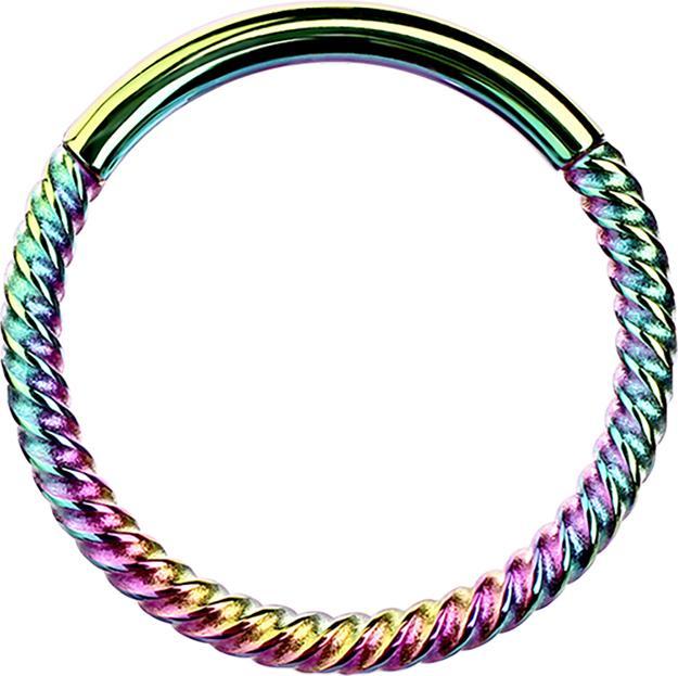 Produktbild Star Piercing Micro Segmentring klappbar geflochten farbig (ohne Messing, Chirurgenstahl 316L)