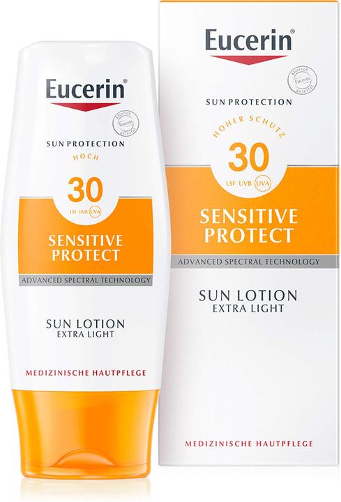 Actual product image Eucerin SUN Sensitive Protect (Sun lotion, SPF 30, 150 ml, 196 g)