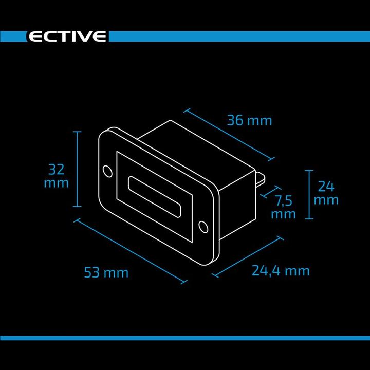 Produktbild Ective LED Batterieladestandsanzeige 12/24V