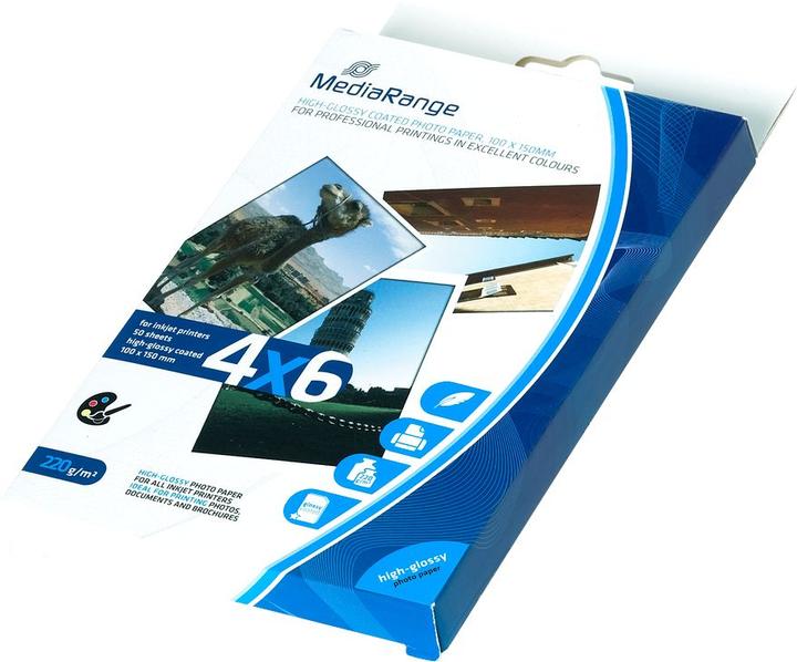 Produktbild MediaRange Hochglänzend (220 g/m², 10 x 15 cm, 50 x)