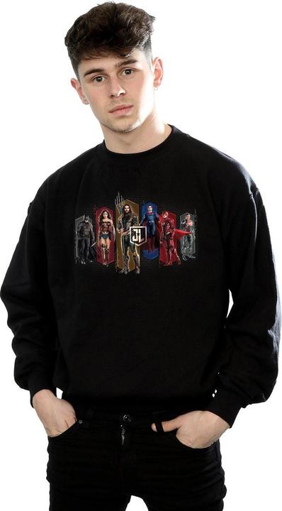 Image du produit - Sweat JUSTICE LEAGUE MOVIE TEAM HEXAGONS - Homme (S)