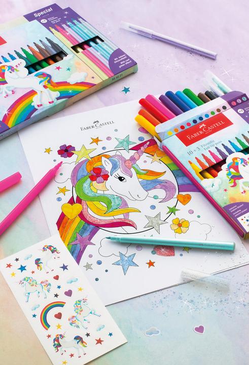 Actual product image Faber-Castell Fibre pen Unicorn Special Edition (Sorted, 10 x)