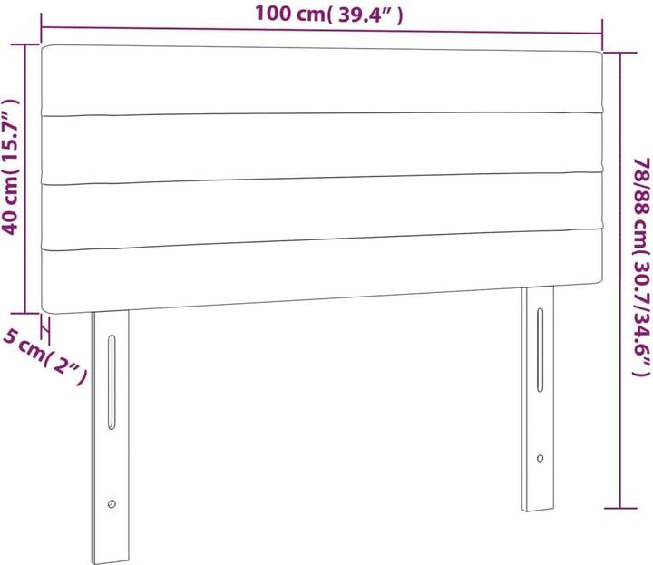 Actual product image VidaXL Daria (100 x 5 x 88 cm)
