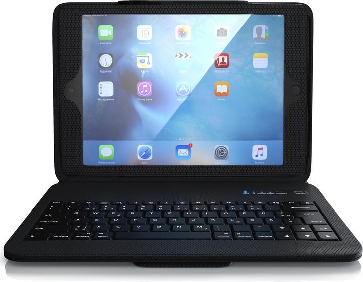 Aplic Tablet keyboard, plastic case, function keys, QWERTY Bluetooth, for Apple iPad 9.7 (DE, iPad 2017 (5th gene))