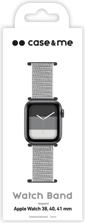 Actual product image Caseme Apple Watch band 38/40/41 mm with hook and loop closure (Nylon)