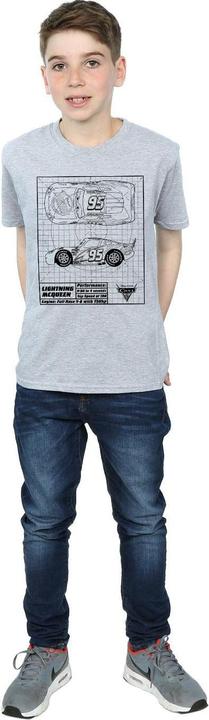Immagine prodotto Disney Cars Lightning McQueen Blueprint Maglietta Ragazzi (140, 146)