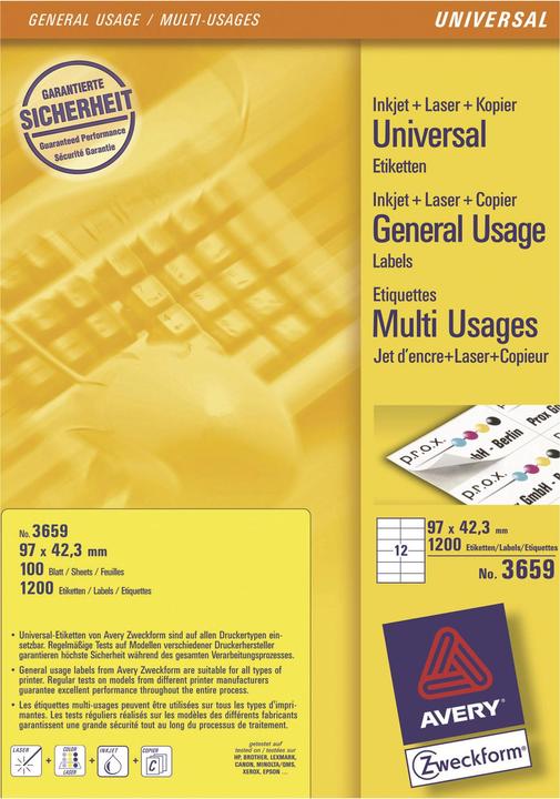 Produktbild Avery Universal-Etiketten