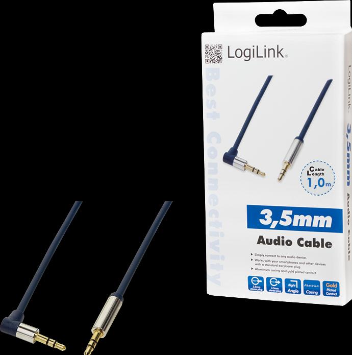 Immagine prodotto LogiLink jack da 3,5 mm - jack da 3,5 mm (1 m, Connettore da 3,5 mm (AUX))
