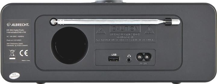 Image du produit Albrecht DR 884 (DAB+ DAB, Webradio, GPS, Bluetooth)