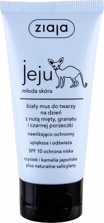 Actual product image Ziaja Jeju White Face Mousse Moisturiser Day Cream - Daily Face Cream (50 ml, Day cream, Up to SPF 10)
