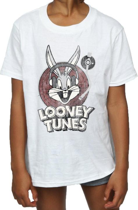 Immagine prodotto Looney Tunes Bugs Bunny Circle Logo Maglietta Ragazze (152, 158)