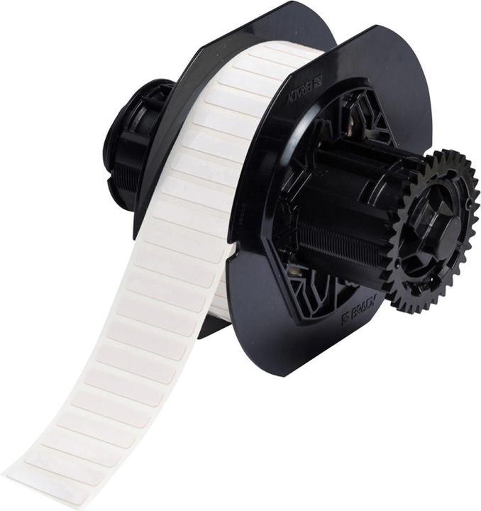 Actual product image Brady B33-45-727, polyimide, white, glossy, 38.10 x 6.35 mm, permanent (5000 E.)