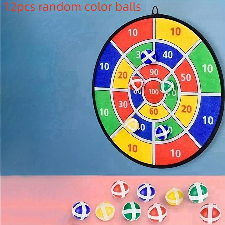 Produktbild PhoneLook Zielscheibe für Wurfspiel Ball-Dart mit klebrigen Bällen in zufälliger Farbe für drinnen und drausse