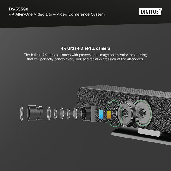 Actual product image Digitus 4K All-in-One Video Bar – Video Conference System