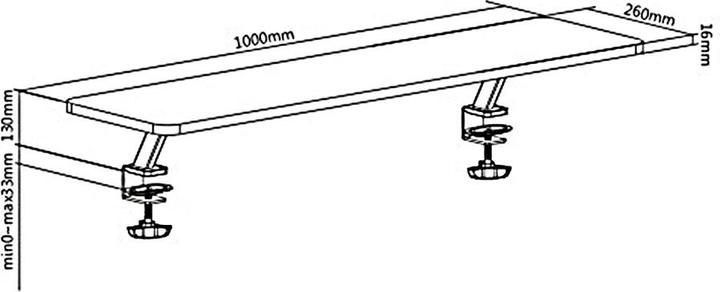 Immagine prodotto Ergo Office Vassoio da tavolo per monitor, avvitabile, 13"32", max. 20 kg, ER-409