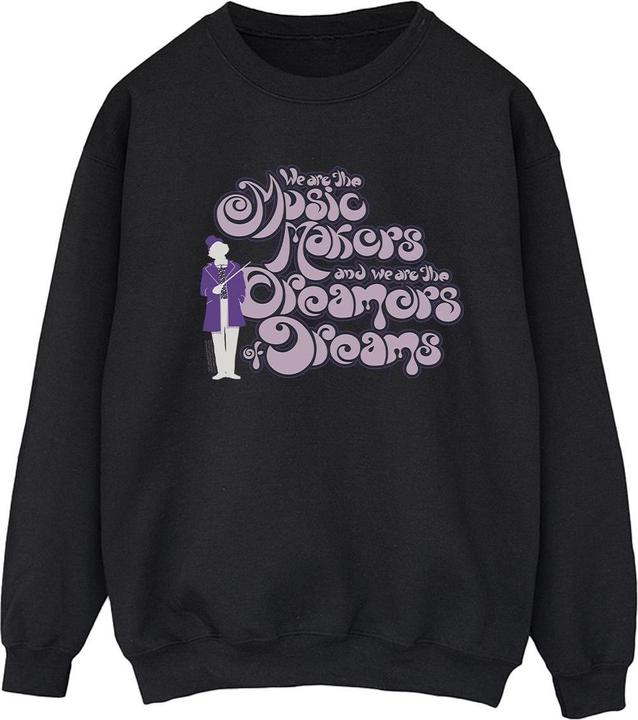 Actual product image Willy Wonka & the Chocolate Factory Womens/Ladies Dreamers Text Sweatshirt (XL)
