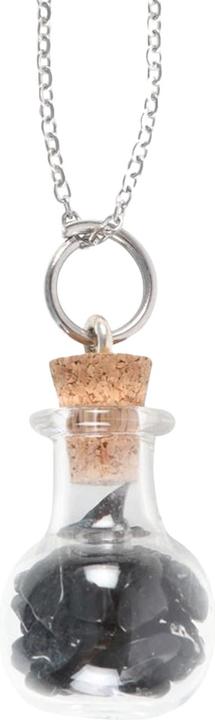 Immagine prodotto Something Different Collana di bottiglie di pozioni Protezione Tee di ossidiana (100% materiale sintetico)