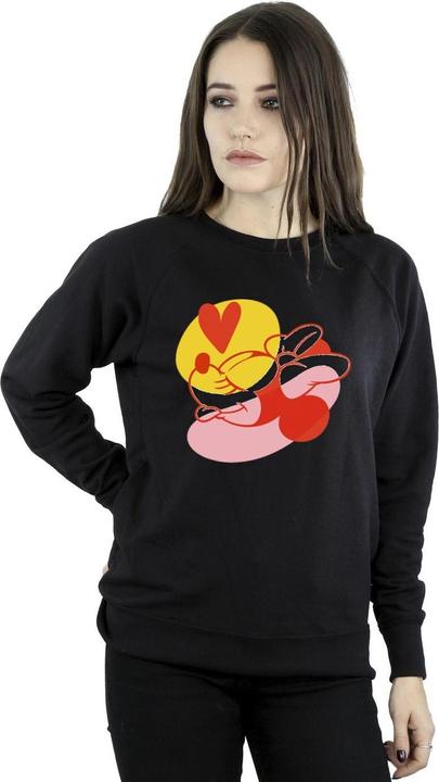 Actual product image Disney Womens/Ladies Minnie Mouse Tongue Heart Sweatshirt (M)