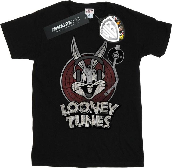 Actual product image Looney Tunes Girls Bugs Bunny Circle Logo Cotton T-Shirt (152, 158)