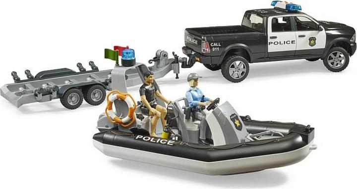 Produktbild Bruder Polizei mit Schlauchboot