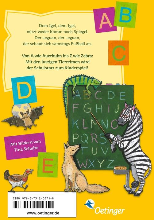 Immagine prodotto L'ABC degli animali (Tedesco, Paul Maar, Tina, Schulte, 2024)