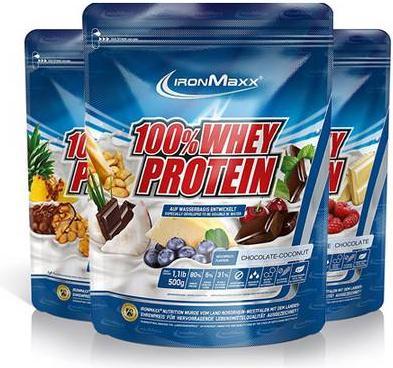 Produktbild IronMaxx 100% Whey Protein (500g Beutel) (Strawberry, Weisse Schokolade, 1 Stk., 500 g)
