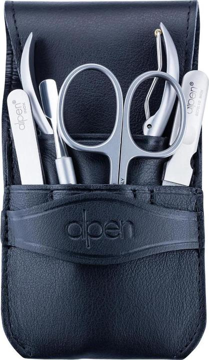 Alpen Maniküre-Set, 5-tlg, rostfrei, Hautschere, Nagelzange, Pinzette, Nagelschieber, Nagelfeile, s