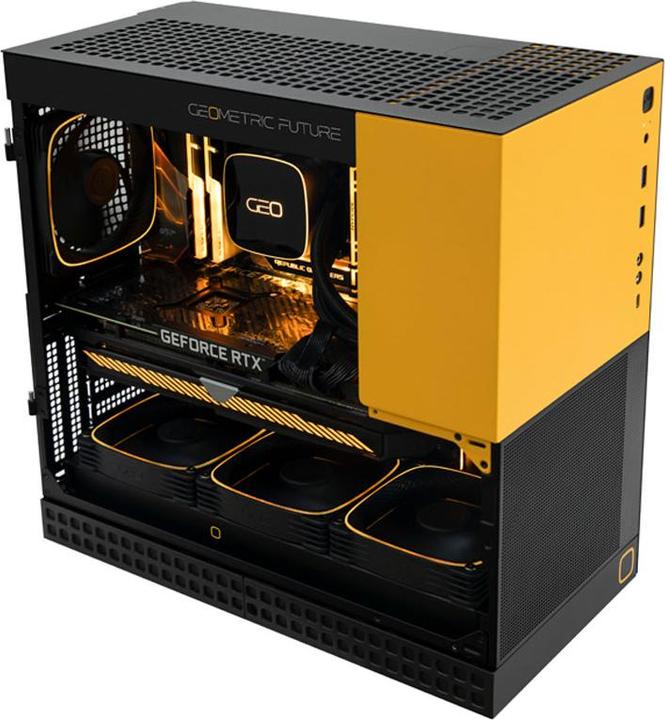 Produktbild Geometric Future King Arthur Midi-Tower Gehäuse - schwarz (Mini-ITX, ATX, Mini-ATX)