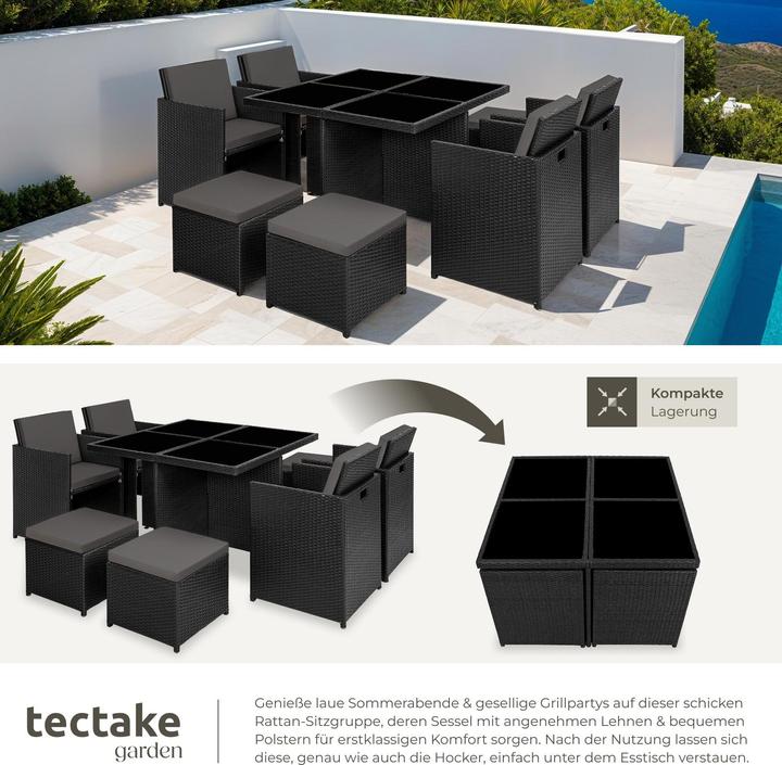Image du produit tectake Salon de jardin MANHATTAN (100 cm)