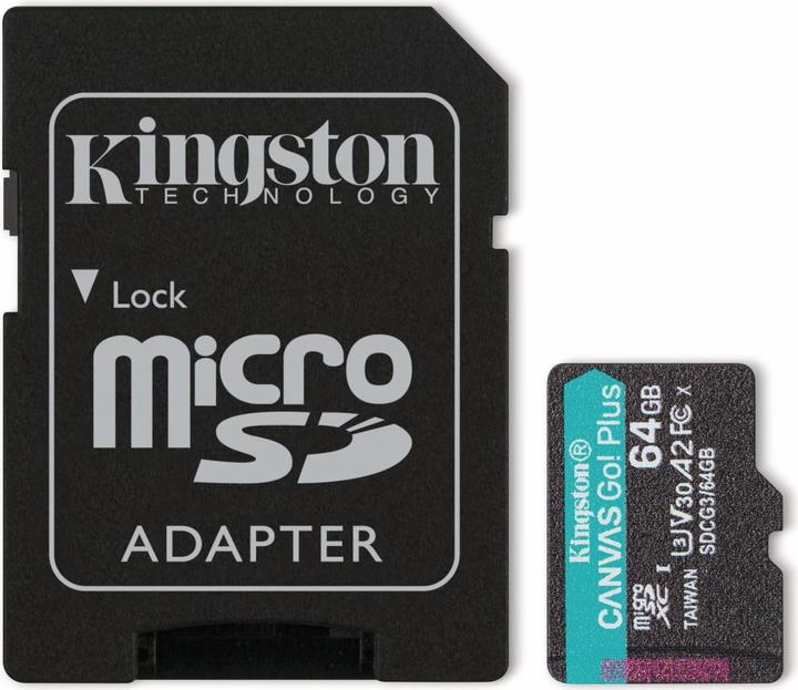 Immagine prodotto Kingston Tela Go Plus (64 GB, microSDXC, U3, UHS-I)