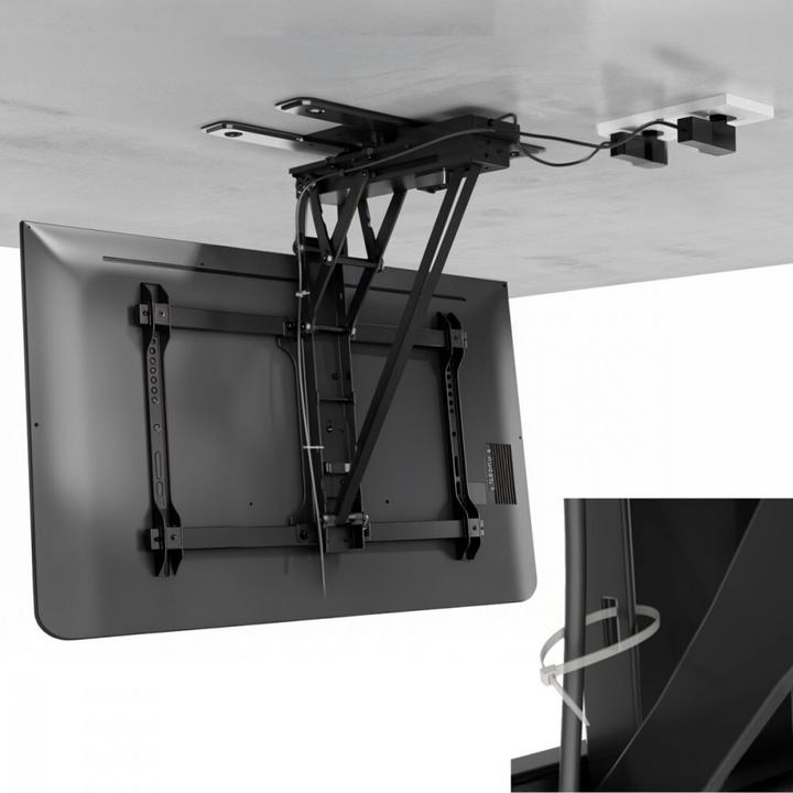 Produktbild Maclean electric ceiling TV mount TUYA support max VESA 600x400 90st swivel remote (Decke, 75", 35 kg)