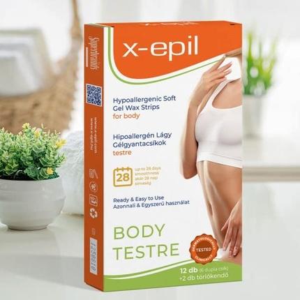 Immagine prodotto X-epil Soft Gel Wax Strips Hypoallergenic Hair Removal Solution 12 Count