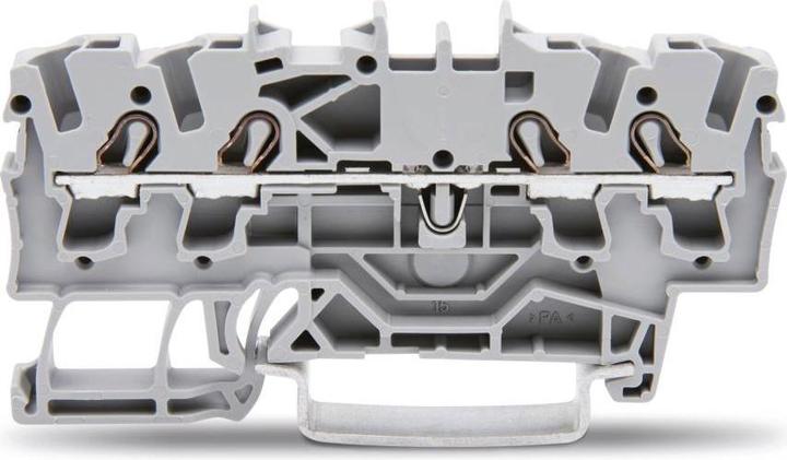 Image du produit Wago Bornier rail DIN 4 x 2,5 mm2 gris (Divers)