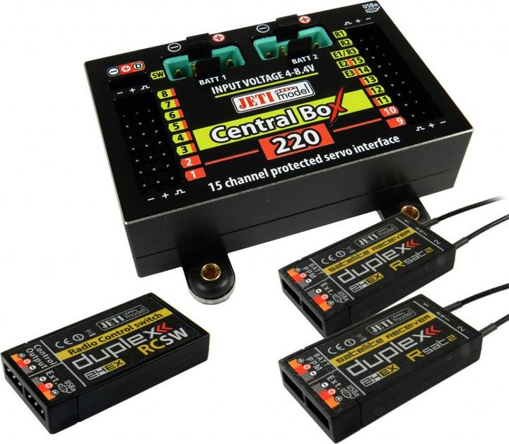 Immagine prodotto Jeti DUPLEX 2.4EX Central Box 220 + 2x Rsat2