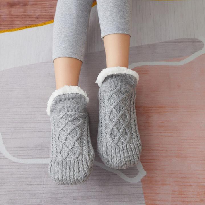 Image du produit Hermex Chaussons Taille 43-46 Chaussettes d'hiver Chaussettes douillettes Chaussettes Fuzzy Pantoufles (43, 44, 45, 46)