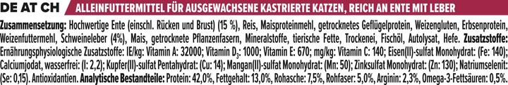 Valori nutrizionali e ingredienti Pro Plan Anatra e fegato (Adulto, 1 pz., 1500 g)