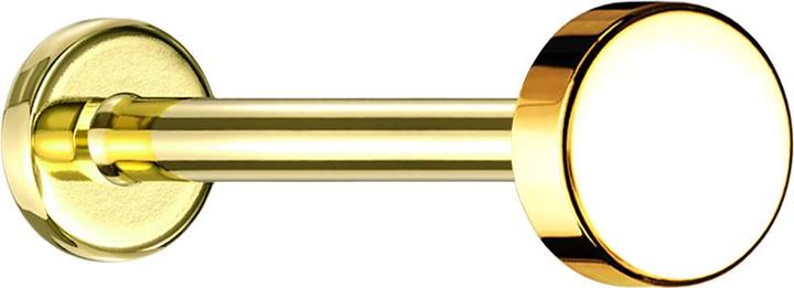 Image du produit Star Piercing Micro Labret femelle disque doré (sans laiton, Titane G23)