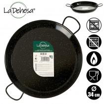 Produktbild La Dehesa emaillierte Paellapfanne 34 cm 6 Portionen (Paella Pfanne, Emaille, Stahl)