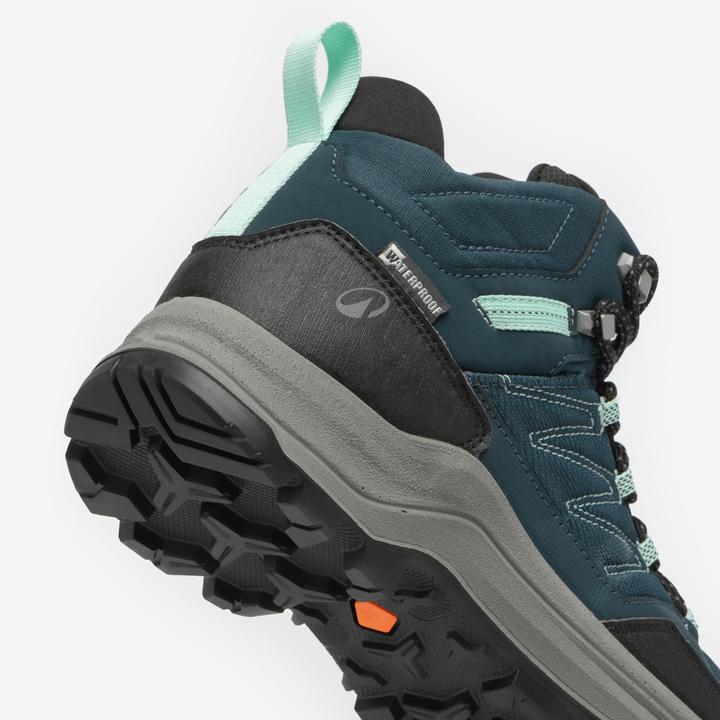 Actual product image Quechua Women’s Waterproof Mountain Hiking Boots - MH100 Mid - Green (38)
