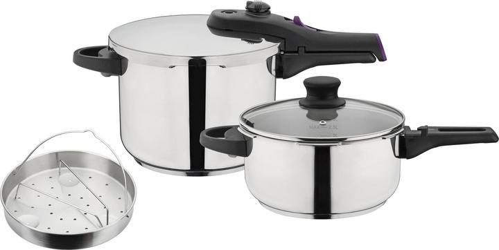 Image du produit GSW Ensemble de cocotte-minute, 6 pièces, système rapide (Ensemble de casseroles et de poêles de cuisson)