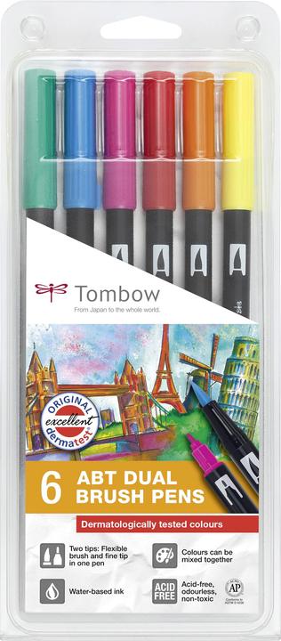 Image du produit Tombow Stylo à double brosse ABT (buntkombi, 6 x)