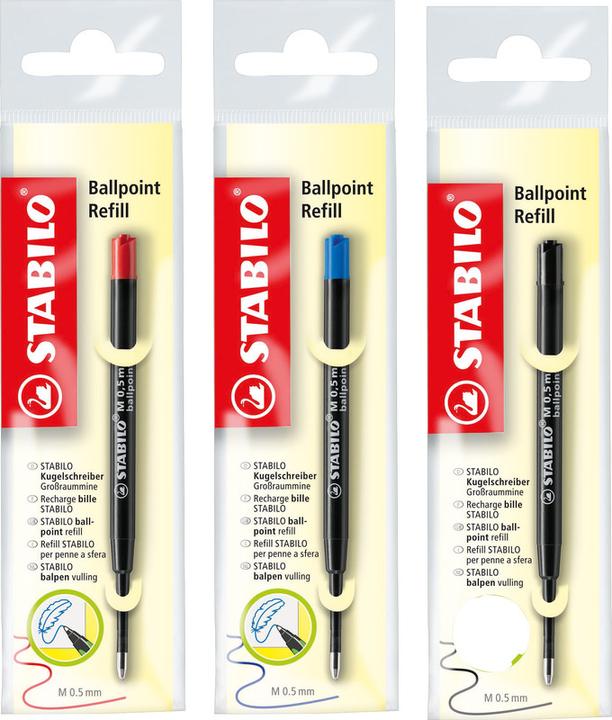 Actual product image STABILO Ballpoint Refill Ballpoint Pen Large Capacity Refill (Refill, Red, 0.50 mm)