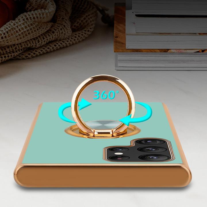 Immagine prodotto Cadorabo Custodia per Samsung Galaxy S22 ULTRA in TPU con protezione per la fotocamera e anello Stile LM089 (Samsung Galaxy S22 Ultra)