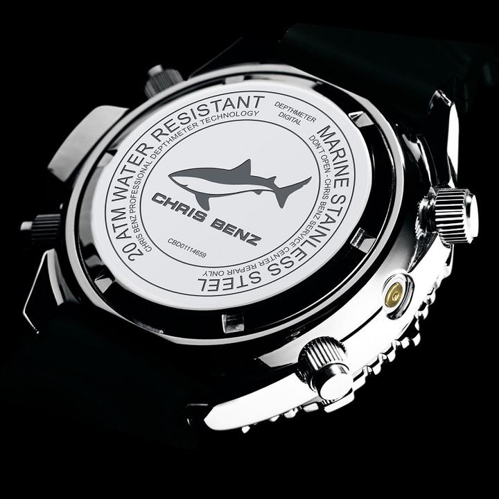 Actual product image Chris Benz Depthmeter (Diving watch, Digital watch, Analogue wristwatch, 41 mm)