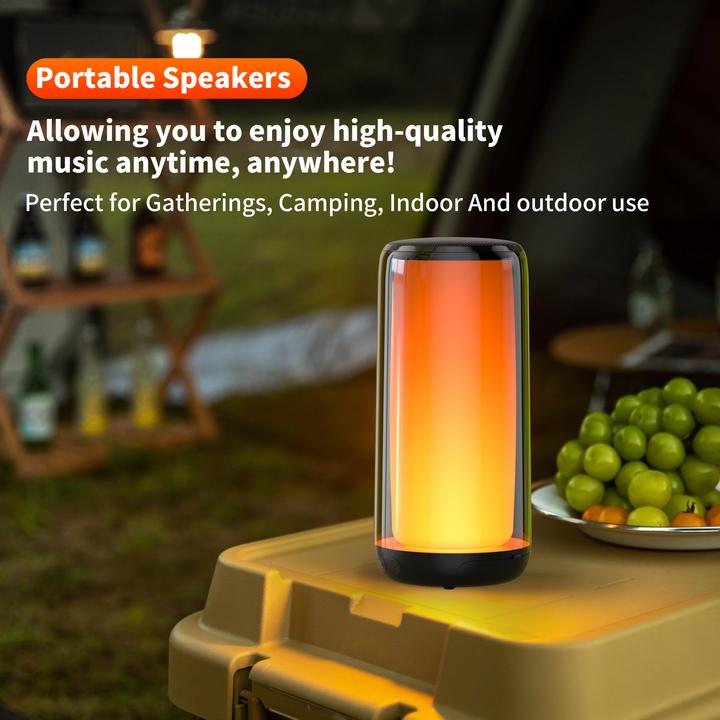 Immagine prodotto Qere Altoparlante Bluetooth 5.3 HF33 10W 3D Surround Sound Luce LED IPX5 e USB-C (5 h)
