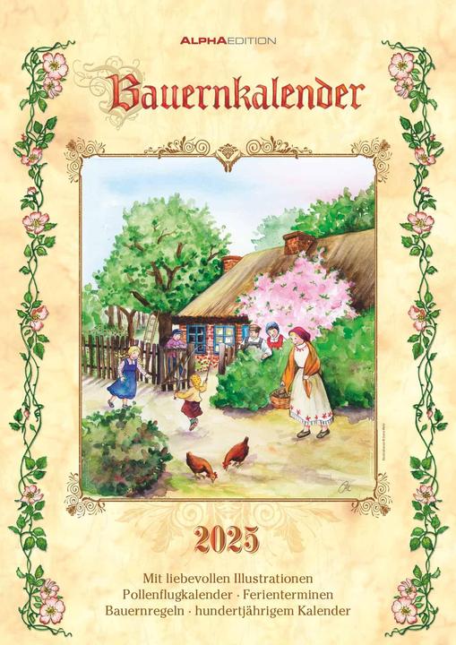 Image du produit Alpha Edition Calendrier paysan 2025 Calendrier illustré, 29,7x42cm, calendrier avec règles paysannes et (A3, Couverture rigide, Allemand)