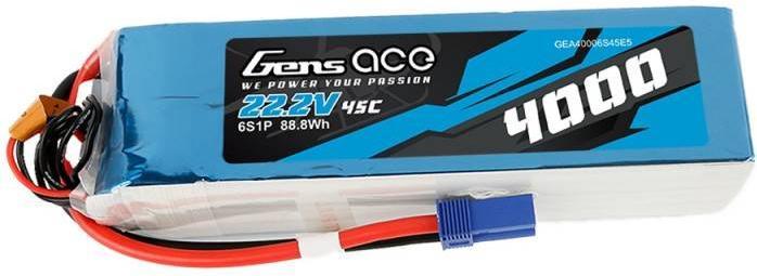 Gens Ace RC Battery LiPo 4000 mAh 22.2 V 45C (22.20 V, 4000 mAh)