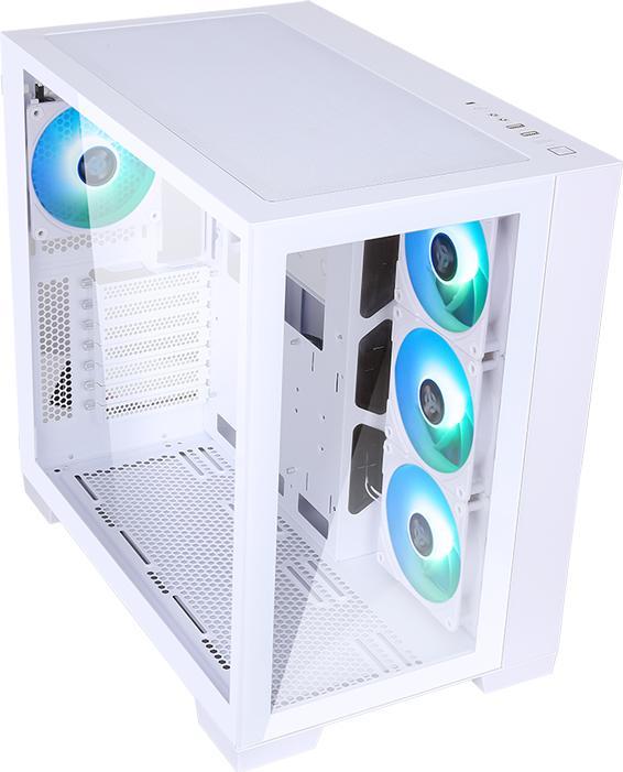 Produktbild Itek Boitier Moyen Tour ATX Dark Cave RGB avec panneau vitré (Blanc) (ATX, mATX, Mini-ITX)