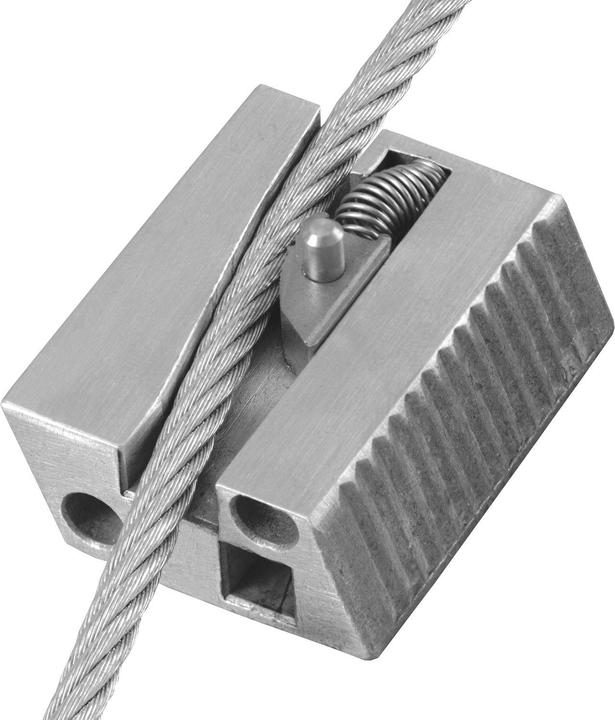 Actual product image Dörner + Helmer Ruck-Zuck wire rope lock Wire rope ø 3 mm Load capacity 120 kg Zinc casting galvanised