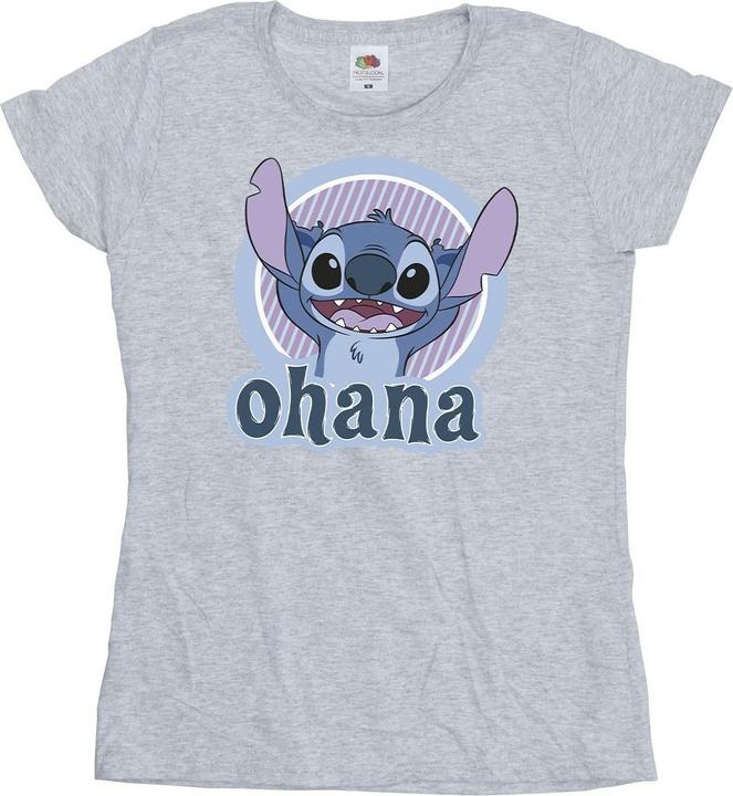 Actual product image Disney Womens/Ladies Lilo And Stitch Ohana Circle Cotton T-Shirt (L)